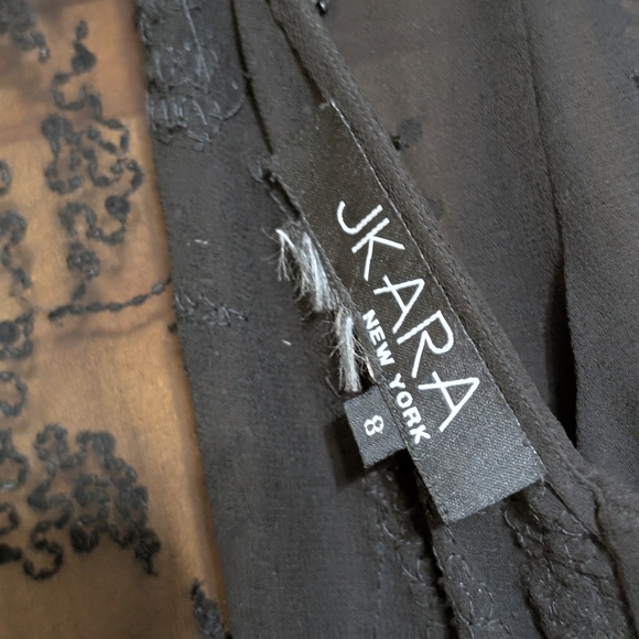 J Kara Black Sequin Embellished Blouse - Picture 3 of 10